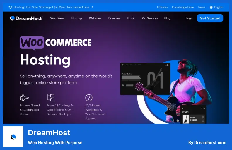 DreamHost - 목적이 있는 웹 호스팅