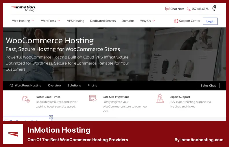 InMotion Hosting - 최고의 WooCommerce 호스팅 제공업체 중 하나
