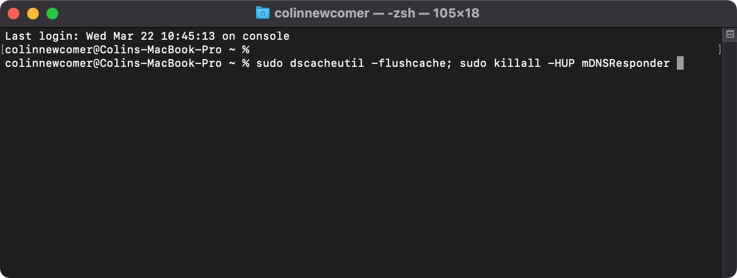 كيفية مسح DNS على Mac