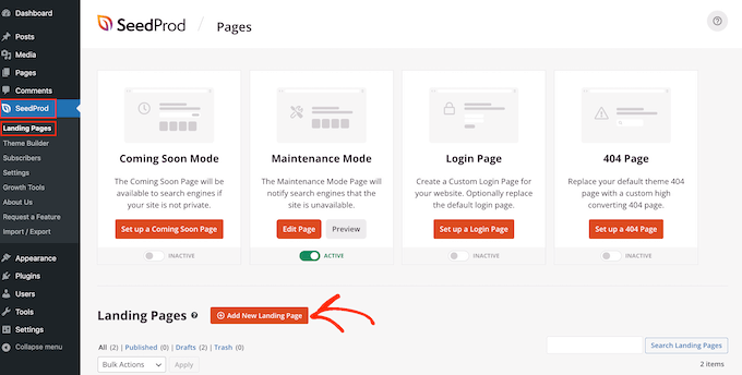 끌어서 놓기 페이지 빌더를 사용하여 사용자 지정 랜딩 페이지 만들기 Creating a custom landing page using a drag and drop page builder