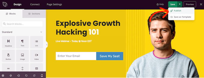 SeedProd를 사용하여 사용자 지정 랜딩 페이지 게시 Publishing a custom landing page using SeedProd
