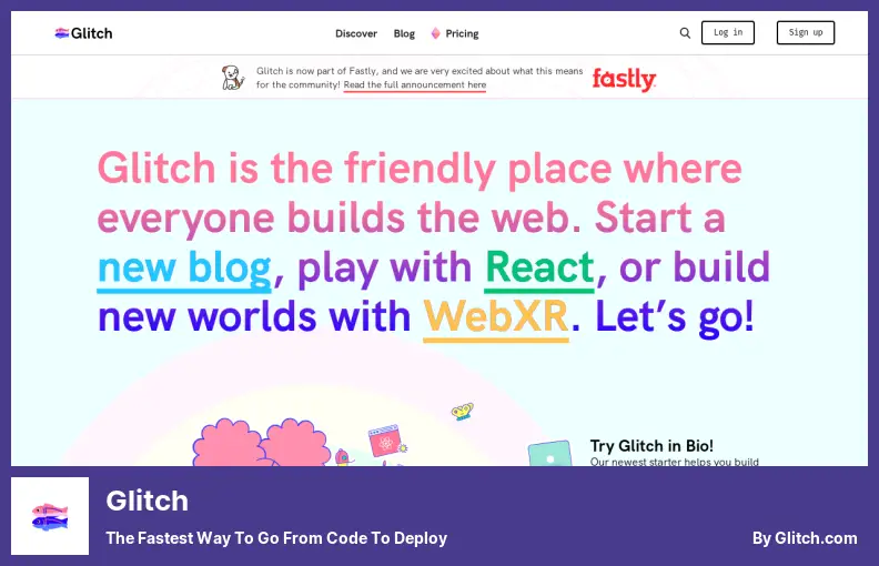 Glitch - A maneira mais rápida de passar do código para a implantação