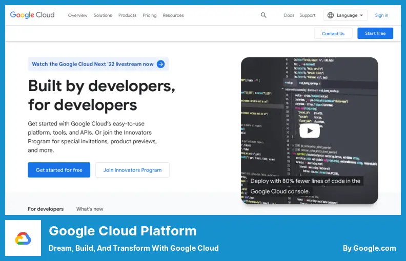 Google Cloud Platform - sonhe, construa e transforme com o Google Cloud