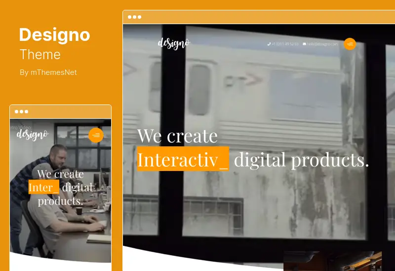 ธีม Designo - ธีม WordPress ของ Creative Agency