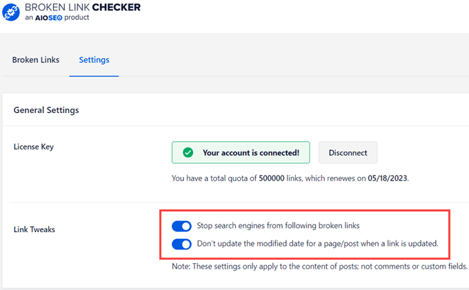 鏈接調整斷開的鏈接工具 link tweaks broken links tool