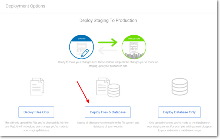 將 bluehost 暫存站點與實時站點合併