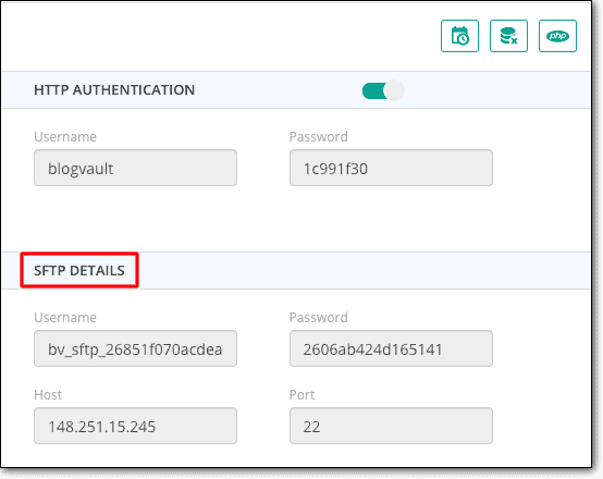 dettagli sftp blogvault