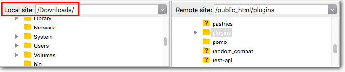 filezilla sito locale