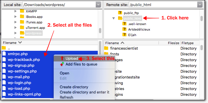 carica il file principale di wordpress