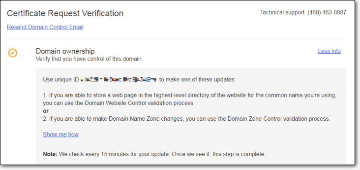 vérification du certificat ssl godaddy