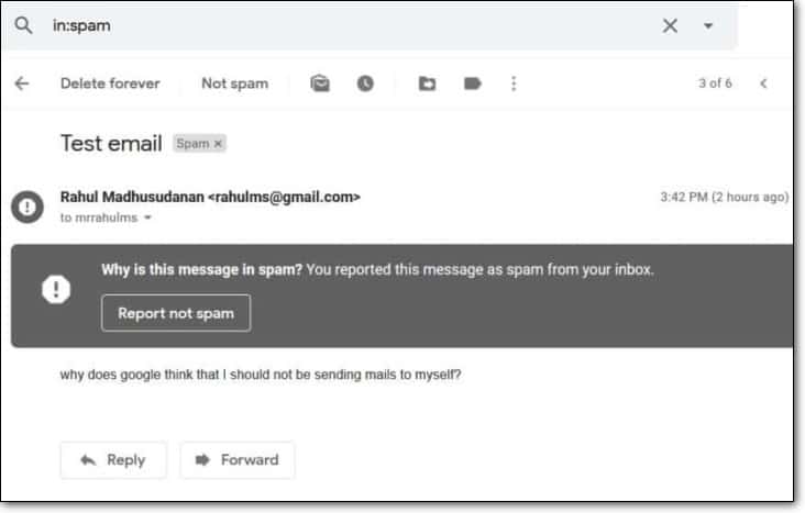 dosarul de spam de e-mail