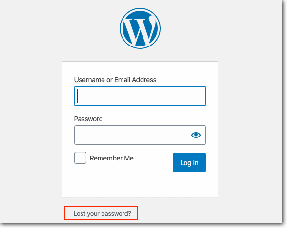 Kata Sandi Hilang di WordPress