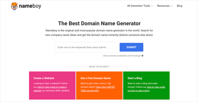 Pembuat Nama Domain Nameboy Nameboy Domain Name Generator