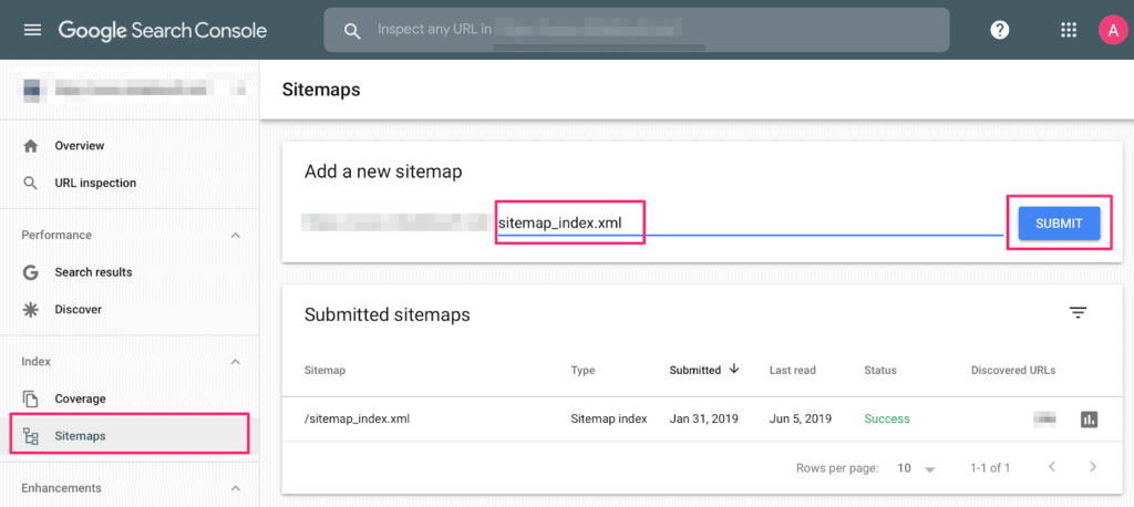 更新されたサイトマップを https バージョンで Google サーチ コンソールに送信する