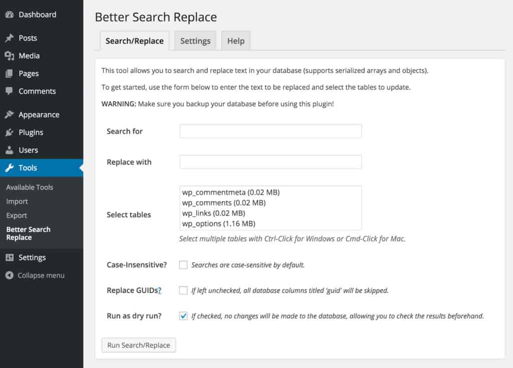 WordPress の Http リンクを Https に置き換えるより良い検索置換プラグイン