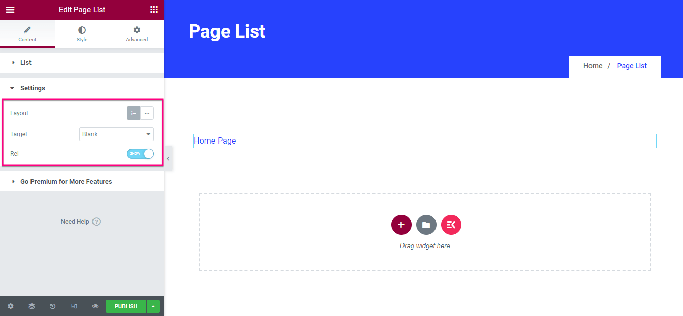 Crear una lista de páginas en WordPress usando ElementsKit