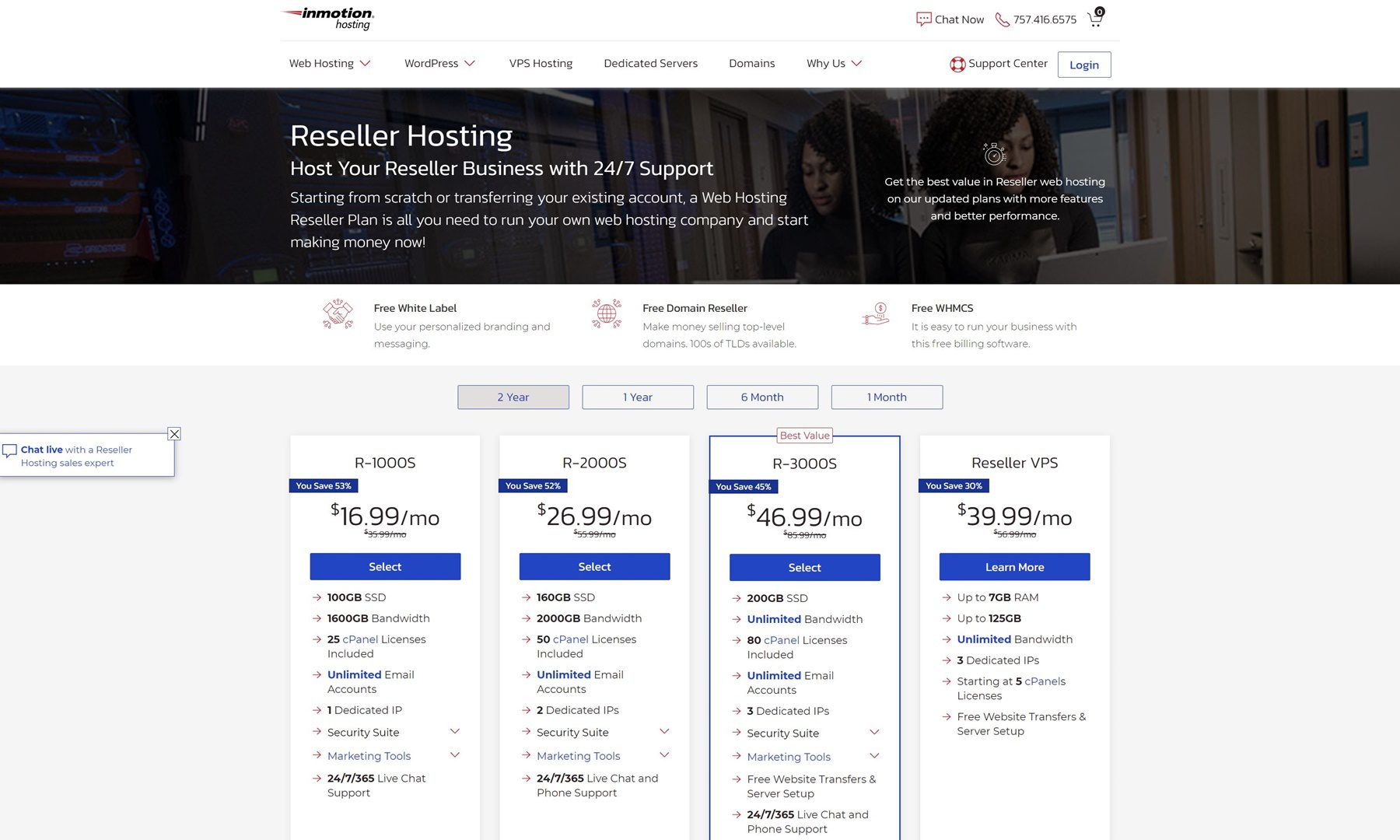 โฮสติ้งตัวแทนจำหน่าย WordPress ที่ดีที่สุด - โฮสติ้ง inmotion