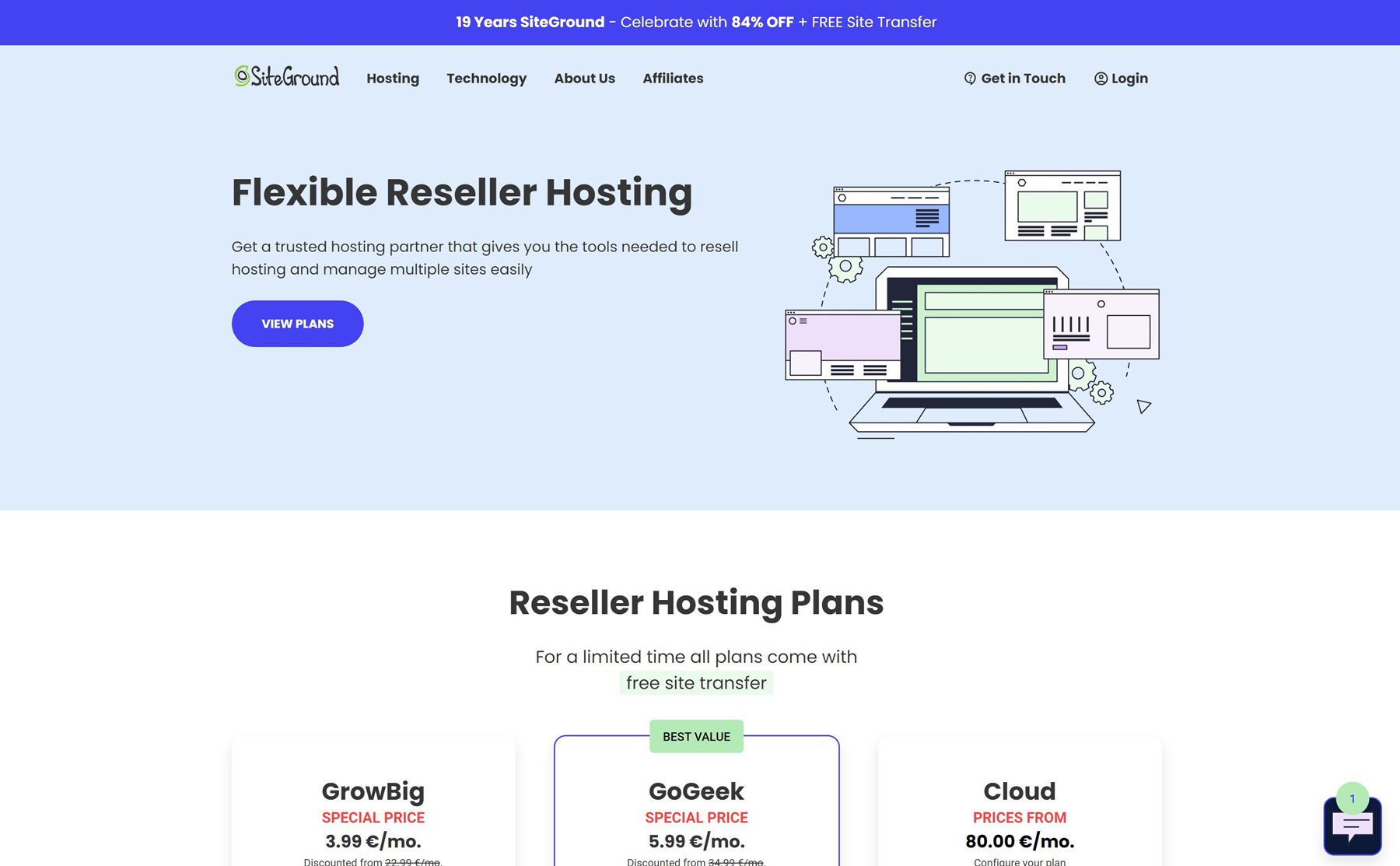 โฮสติ้งตัวแทนจำหน่าย WordPress ที่ดีที่สุด - SiteGround