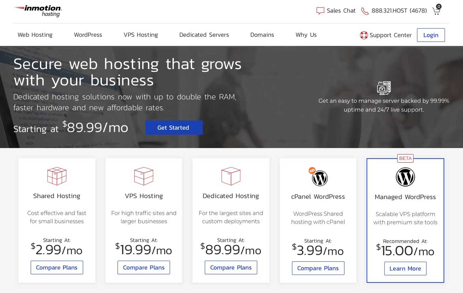 InMotion Hosting أفضل استضافة WordPress