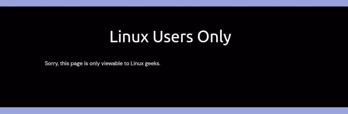 screenshot della pagina Solo utenti Linux
