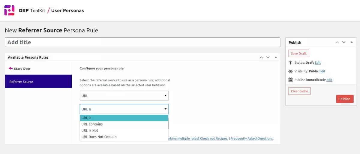 screenshot della dashboard di DXP ToolKit