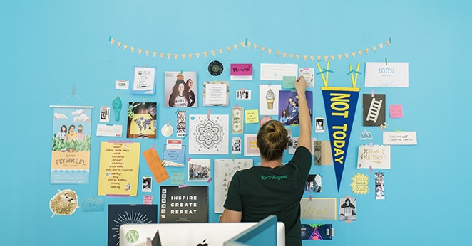 pared de inspiración azul de diseño