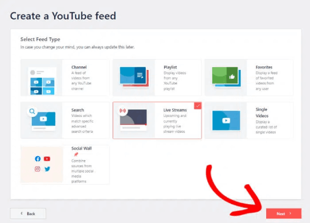 Creați un flux de flux live YouTube