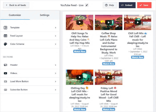 Aspectul fluxului live YouTube