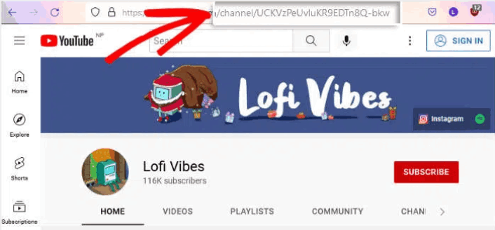 Copiați ID-ul canalului YouTube