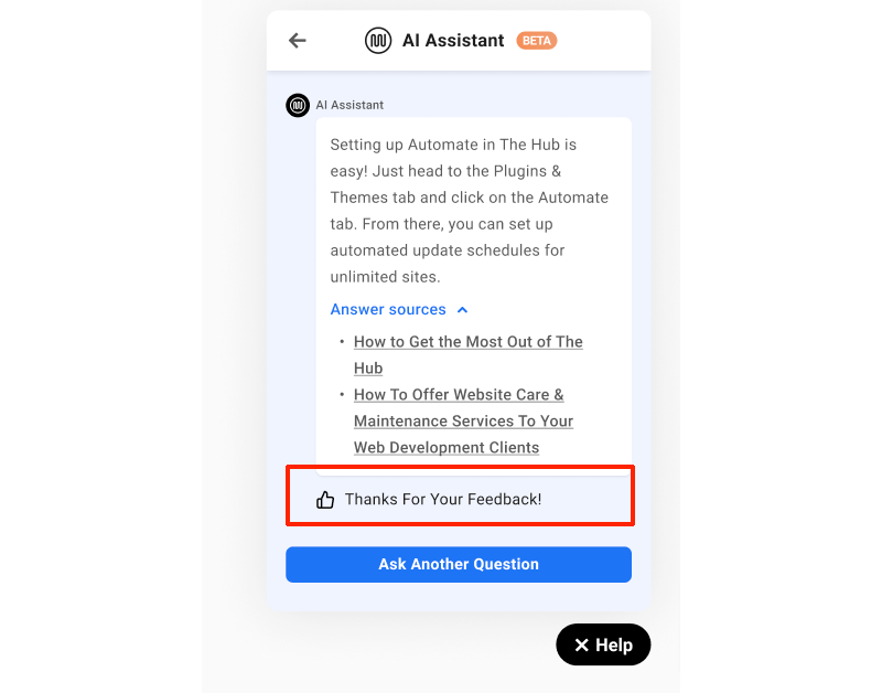 WPMU DEV AI Assistant - Risposta utile.