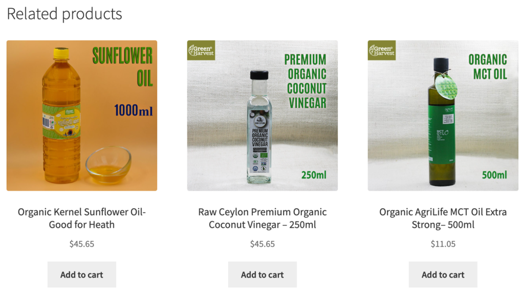 mostrando produtos relacionados