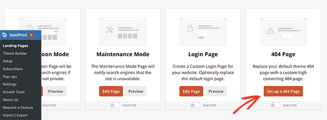 setupa404page SeedProd How to make a 404 page in WordPress with SeedProd