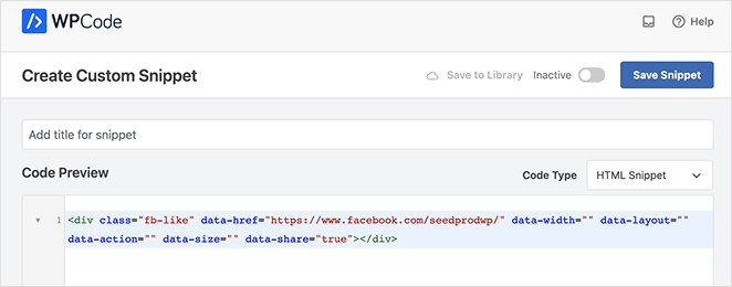 yapıştırözelfacebookcodesnippet SeedProd Paste second Facebook like button code snippet