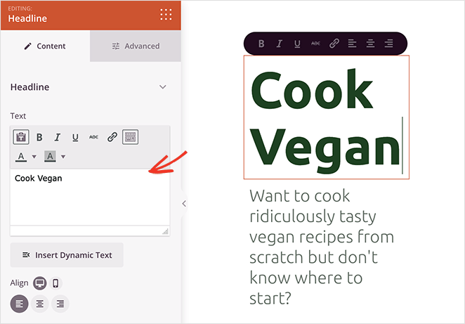 Headsetblocksettings SeedProd Headline block settings