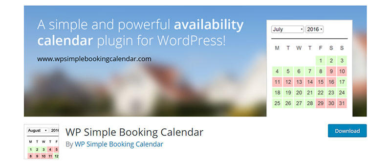 wp ปฏิทินการจองอย่างง่ายสำหรับ wordpress