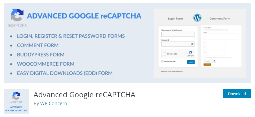 google recaptcha avancé