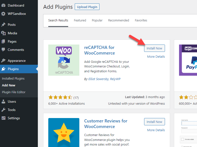 установить рекапчу для woocommerce