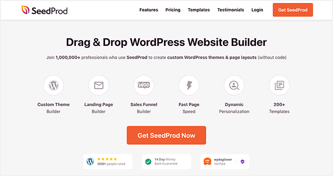 SeedProd sayfa oluşturucu SeedProd page builder