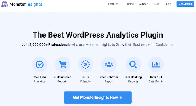 MonsterInsights Google Analytics eklentisi The MonsterInsights Google Analytics plugin