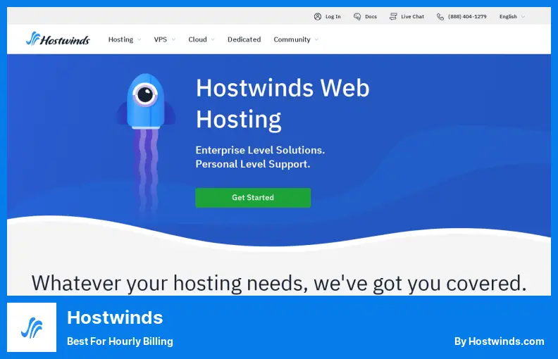 Hostwinds - 時間単位の請求に最適