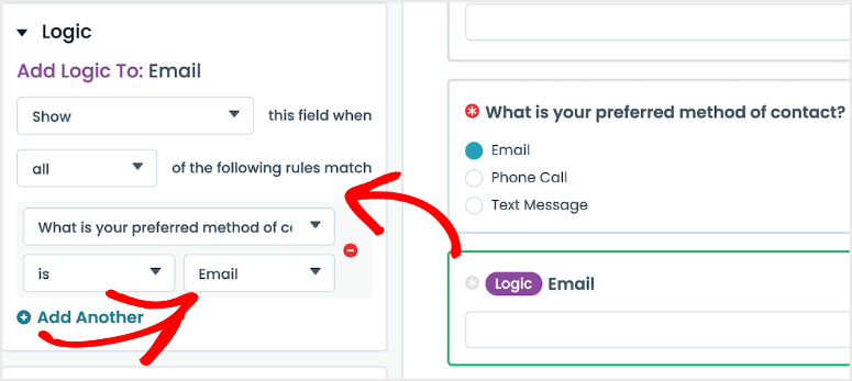 Opzioni logiche di Formstack - WPForms - IsItWP - Rilevatore di temi WordPress gratuito formstack logic options