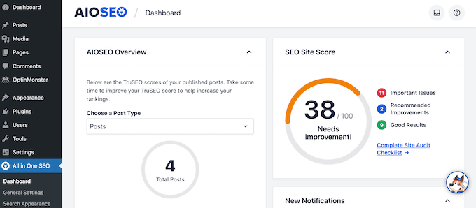 Плагин AIOSEO SEO для WordPress The AIOSEO SEO WordPress plugin