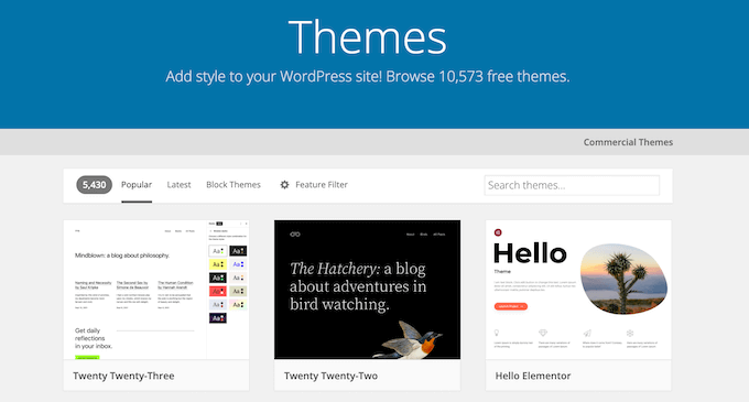 Репозиторий темы WordPress The WordPress theme repository