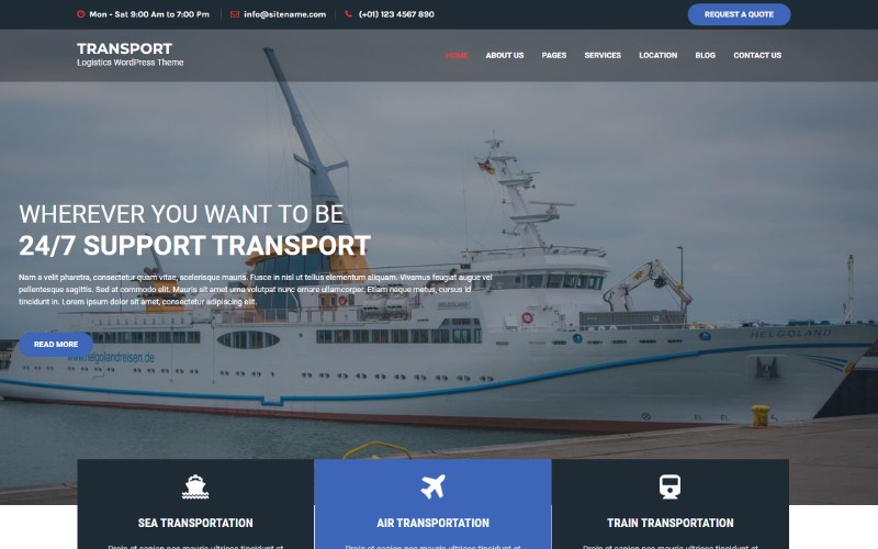 13+ ロジスティクス企業向けの最高の WordPress テーマ 14 Flythemes transport