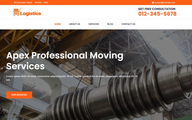 物流会社に最適な 13 以上の WordPress テーマ 7 Apex Logistics