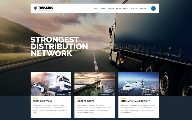 物流会社向けの 13 以上のベスト WordPress テーマ 5 Themeforest Trucking