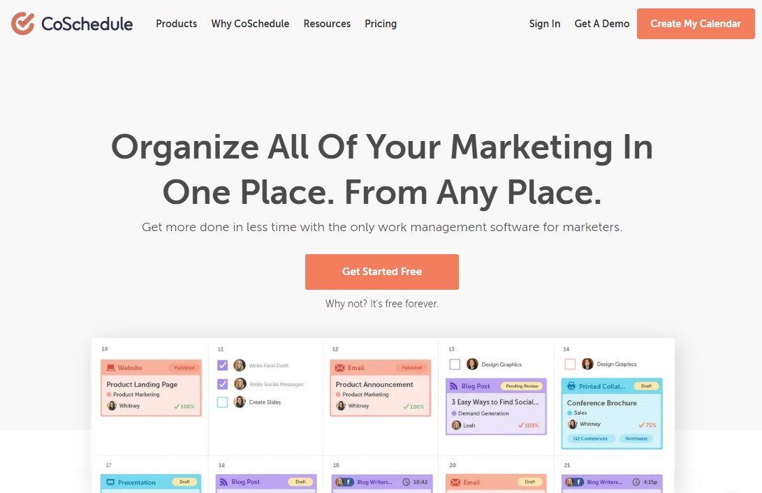 CoSchedule: Tüm İçeriğinizi Tek Bir Yerde Düzenlemek için Blog Oluşturma Aracı