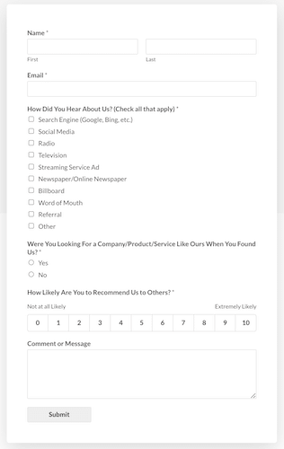 WPForms'tan WordPress için anket şablonumuzu nasıl duydunuz?