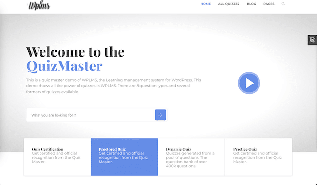 WordPress için WPLMS sınavı ve anket teması