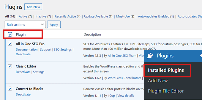 プラグインオプションの横にあるチェックボックスをオンにします Check the box next to the Plugins option